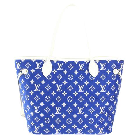 louis vuitton purse blue and white|louis vuitton blue bag monogram.